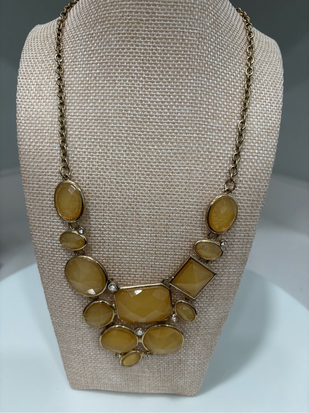 Gold-Tone Yellow Statement Necklace - Women Jewelry
